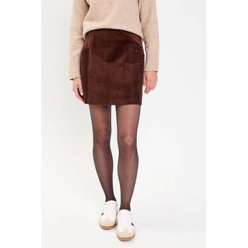 Cache Cache corduroy mini rok donkerbruin afbeelding
