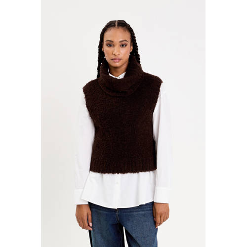 Cache Cache teddy spencer met wol donkerbruin afbeelding