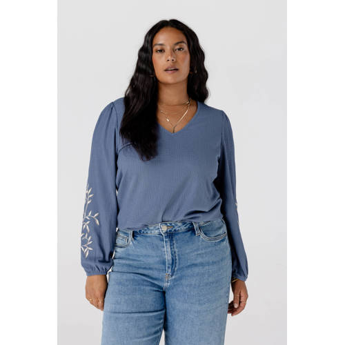 MS Mode blousetop blauw afbeelding