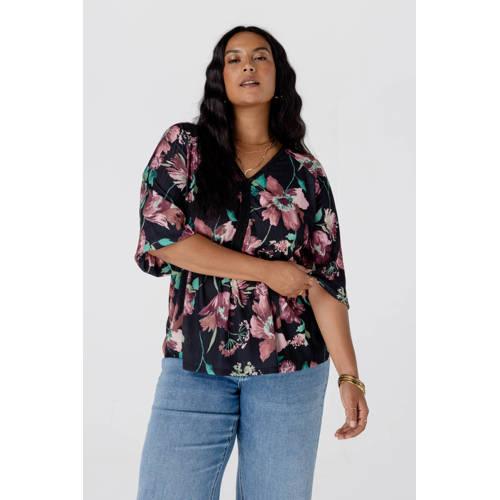 MS Mode blousetop zwart afbeelding