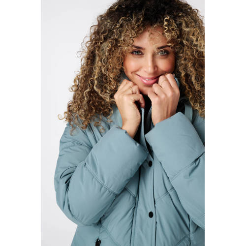 MS Mode gewatteerde jas blauw afbeelding