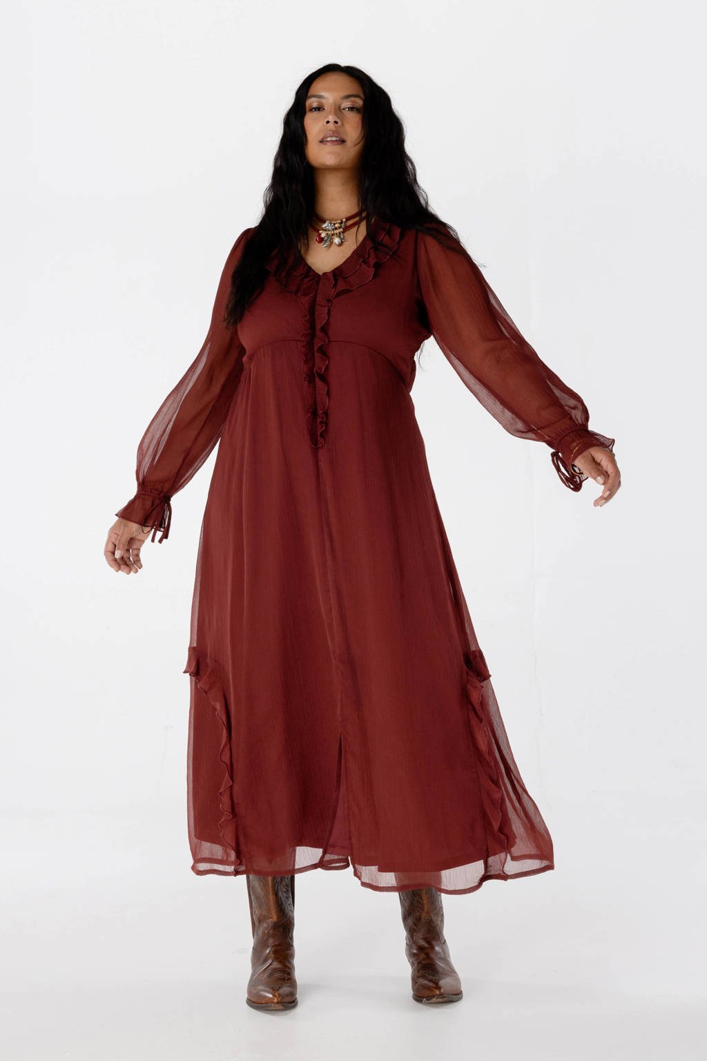 MS Mode A-lijn jurk rood kopen? Morgen in huis wehkamp