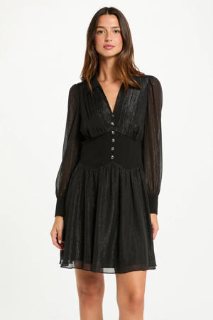 jurk met glitter zwart