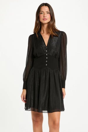 jurk met glitter zwart