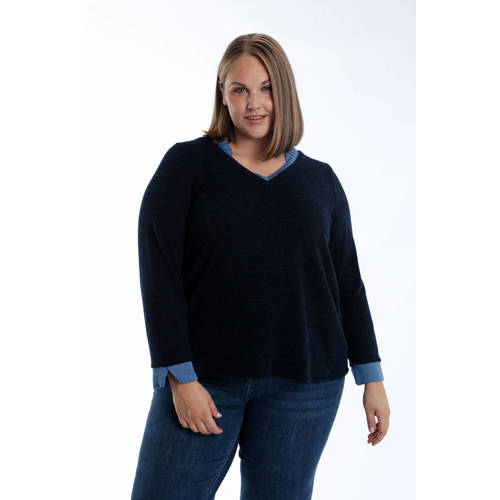 Paprika pullover donkerblauw afbeelding
