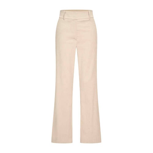Expresso straight high waist pantalon beige afbeelding