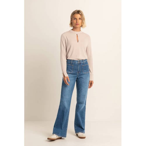 Expresso high waist flared jeans medium blue denim afbeelding