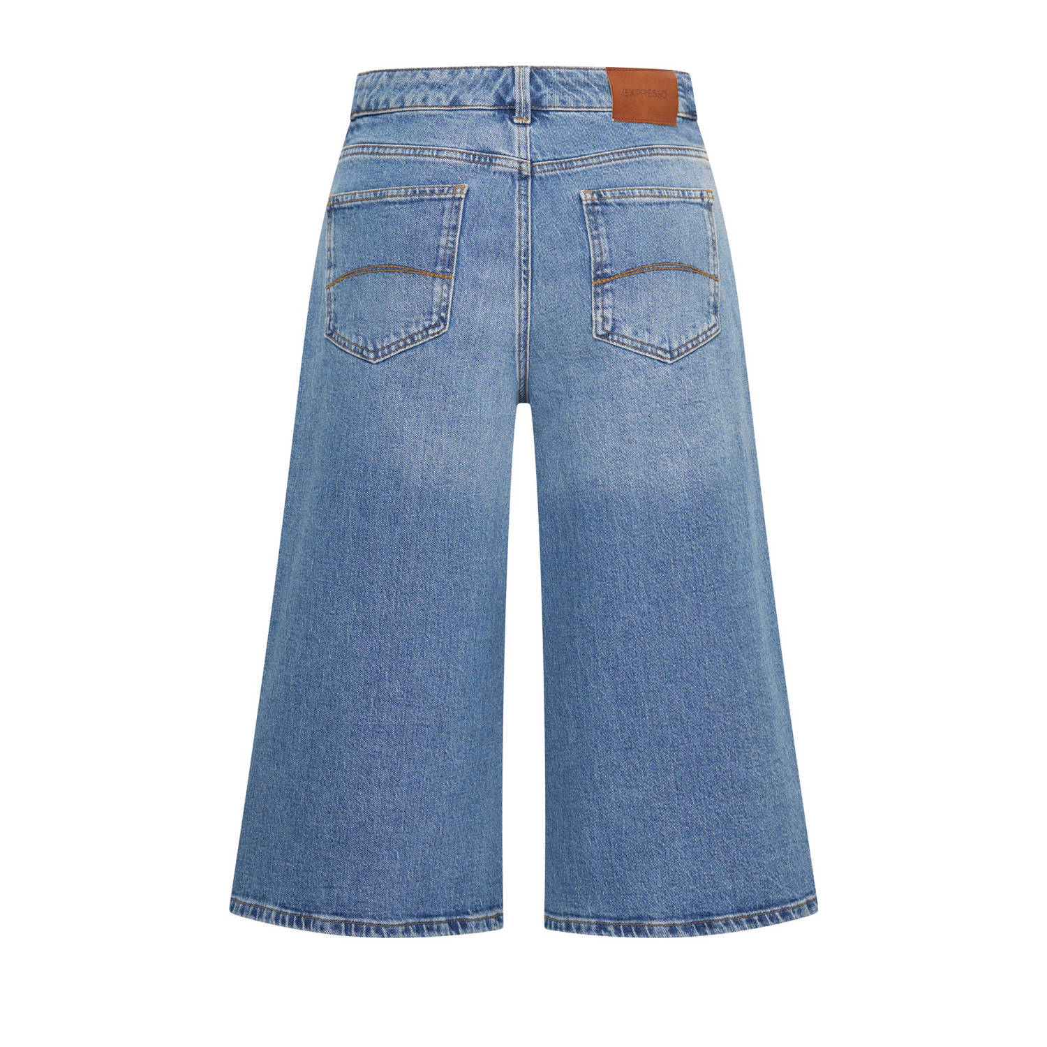 Expresso denim wide leg high waist short medium blue denim