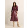Expresso imitatieleren rok donkerrood