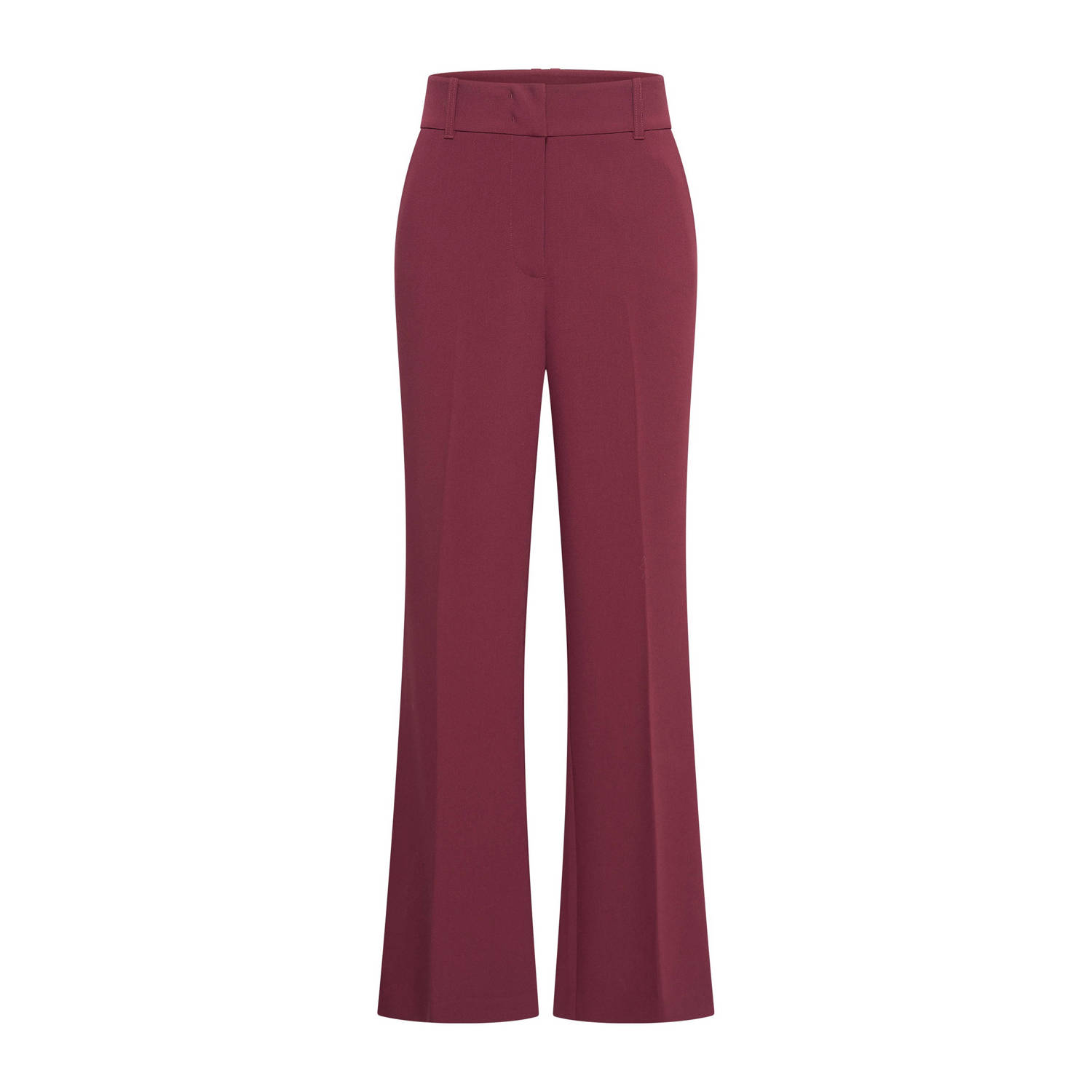 Expresso flared high waist pantalon donkerrood
