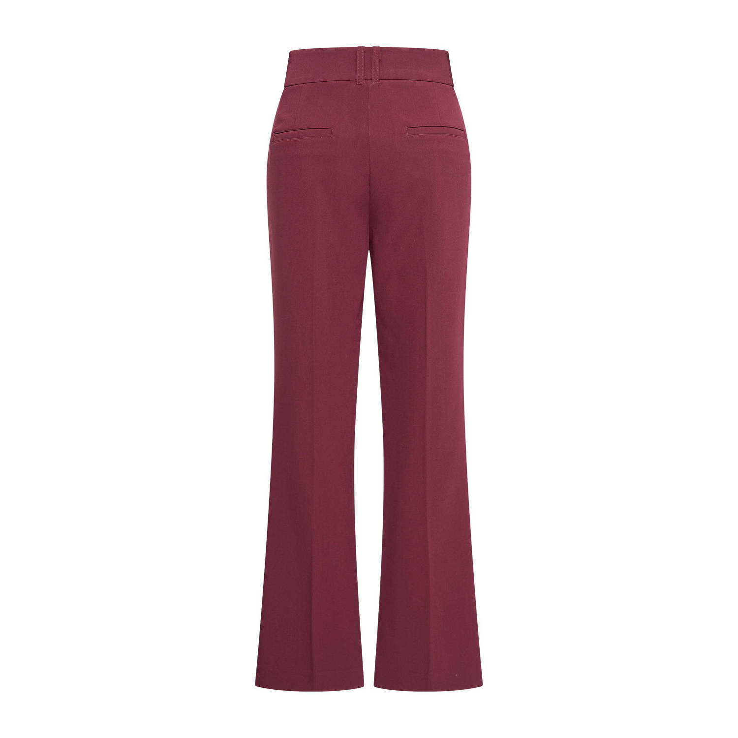 Expresso flared high waist pantalon donkerrood