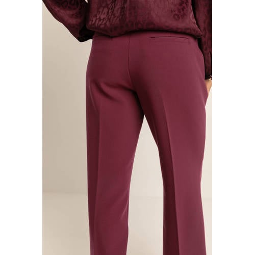 Expresso flared high waist pantalon donkerrood afbeelding