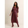 Expresso midi jurk donkerrood