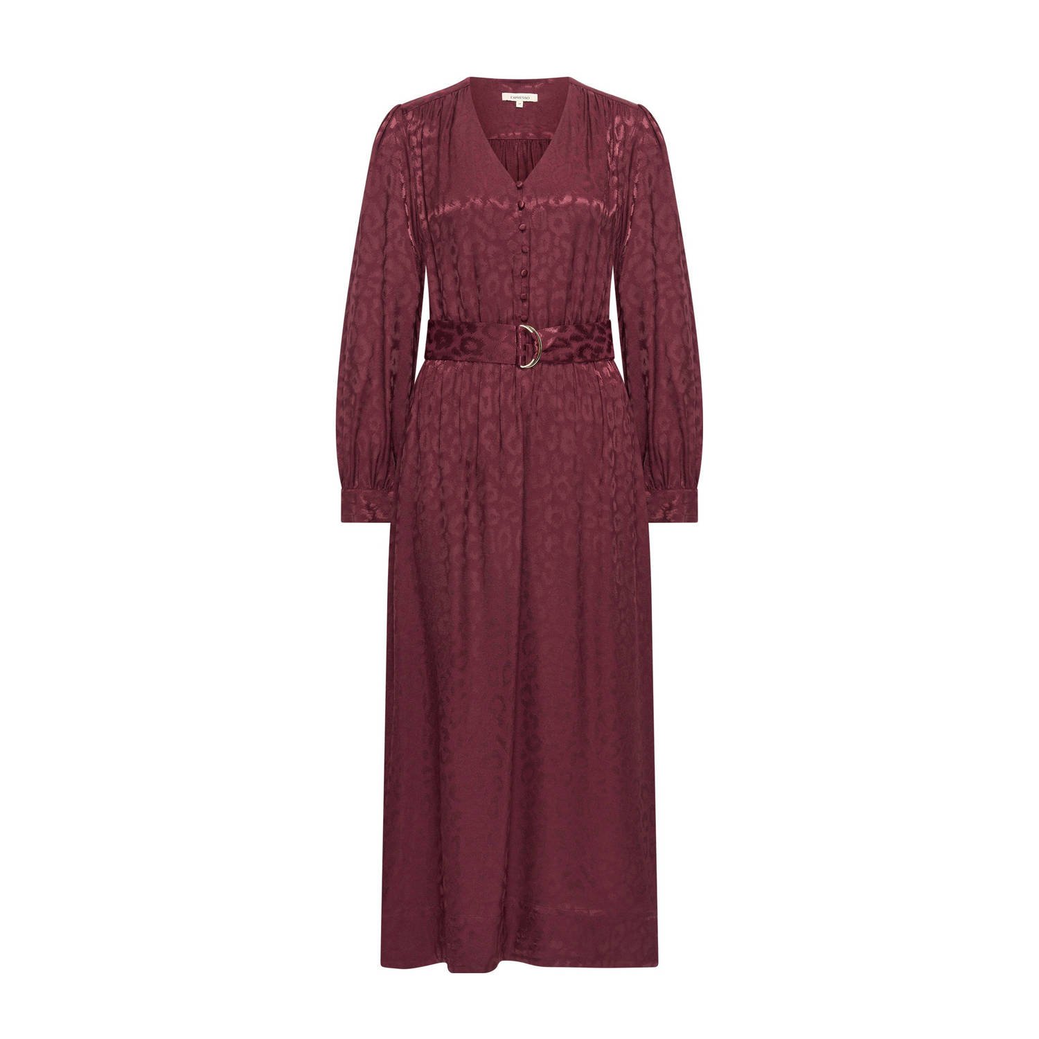 Expresso midi jurk donkerrood