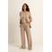 Expresso flared high waist pantalon beige