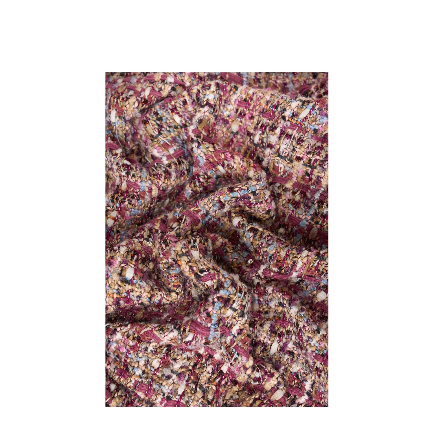 Expresso bouclé gilet donkerrood