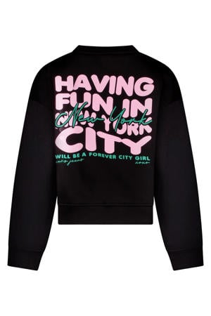 sweater met backprint zwart