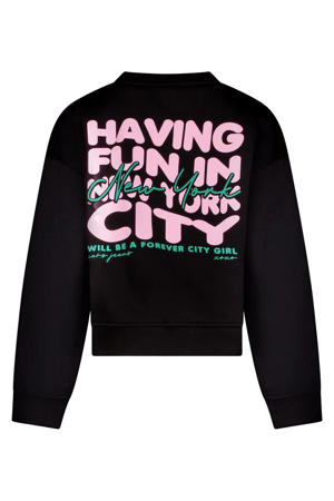 sweater met backprint zwart