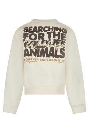sweater met backprint zand
