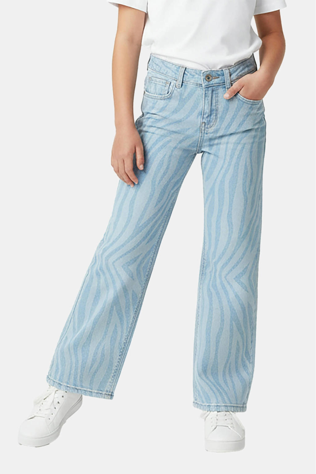 Light blue denim meisjes Cars loose fit jeans van denim