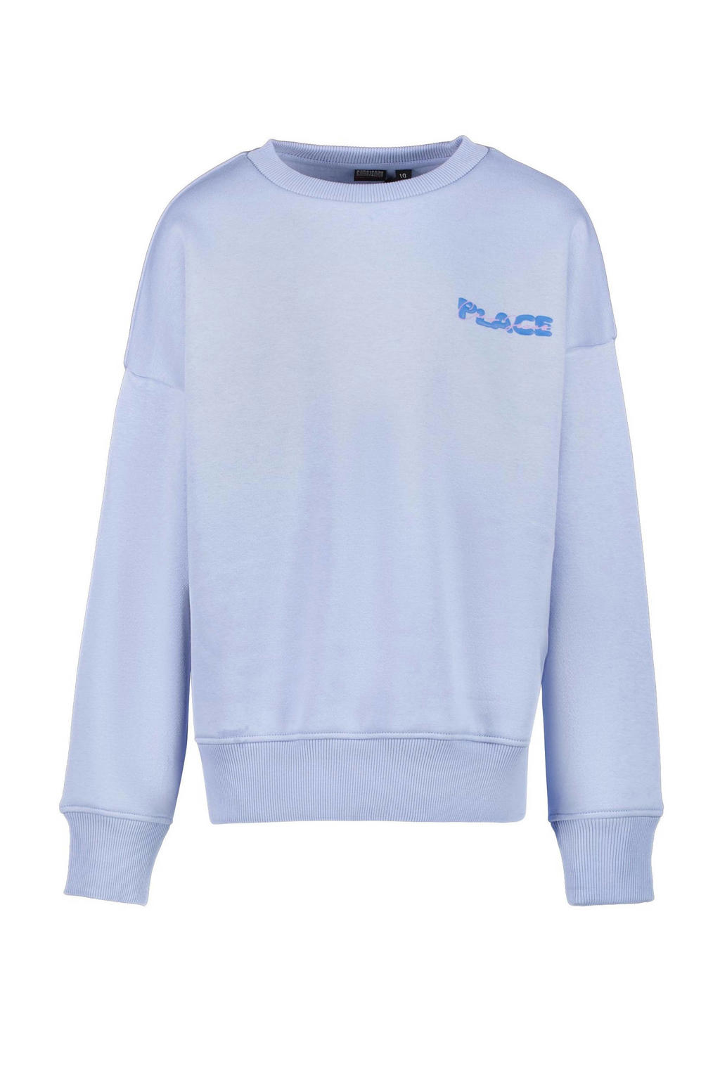Lilakleurige meisjes Cars sweater met printopdruk, lange mouwen, ronde hals en geribde boorden