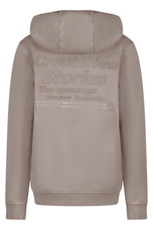 hoodie met backprint grijs
