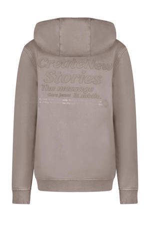 hoodie met backprint grijs