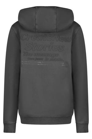 hoodie met backprint antraciet