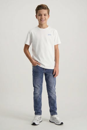 waist regular fit jeans medium blue denim