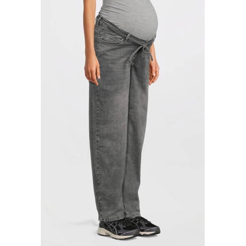 LOVE2WAIT regular waist tapered zwangerschapsjeans grey denim afbeelding