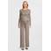 LOVE2WAIT wide leg high waist zwangerschaps broek beige rib gebreid