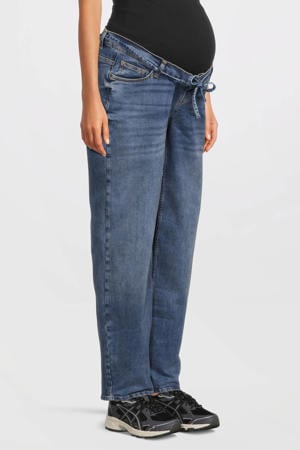 zwangerschaps tapered jeans medium blue denim