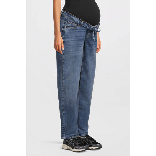 LOVE2WAIT zwangerschapskleding tapered jeans medium blue denim afbeelding