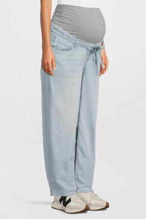 zwangerschaps tapered jeans light blue denim