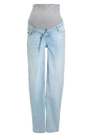 zwangerschaps tapered jeans light blue denim
