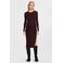 LOVE2WAIT zwangerschaps midi jurk met ceintuur en split - donkerrood