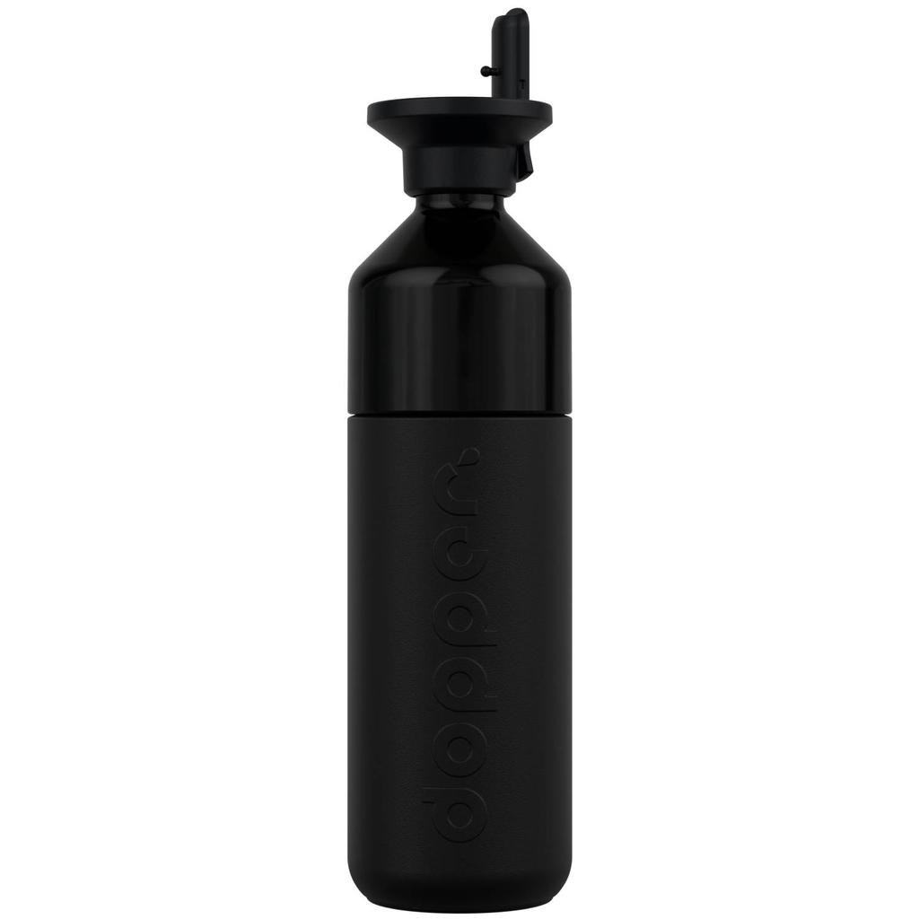 Dopper Thermosfles Insulated Drinkfles x Flipstraw - Blazing Black - 580 ml