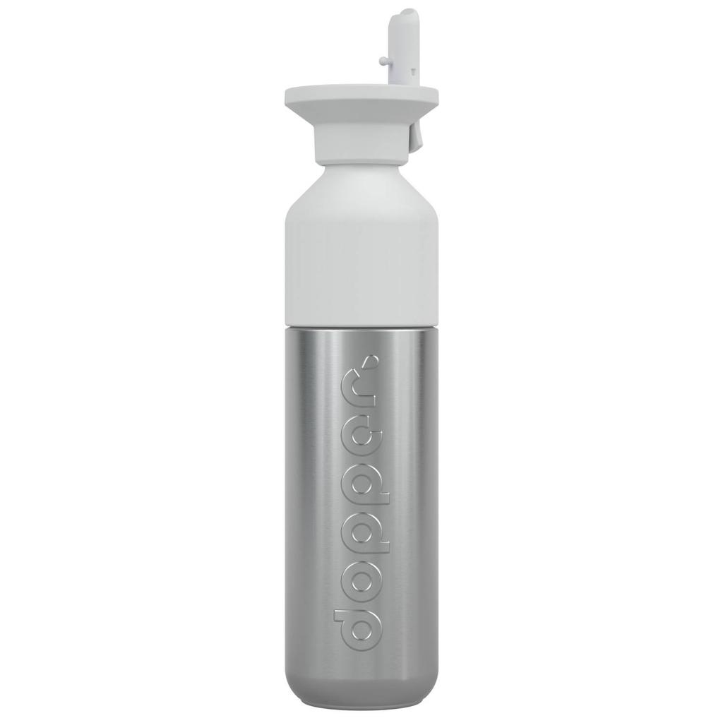 Dopper Steel Drinkfles x Flip Straw - Stainless Steel - 490 ml