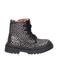 Nelson Kids suède veterboots zwart/zilver