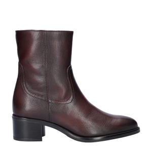 leren enkellaarzen bordeaux