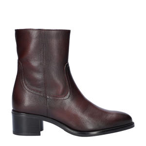 leren enkellaarzen bordeaux