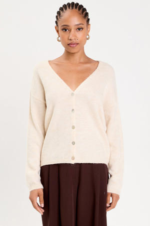 cardigan gebreid beige