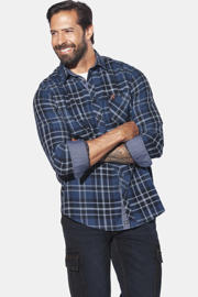 thumbnail: Jan Vanderstorm casual overhemd NORSEN Plus Size donkerblauw