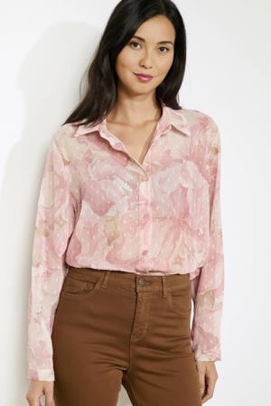 blouse lichtroze met lurex