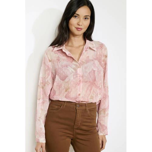 LOLALIZA blouse lichtroze met lurex afbeelding