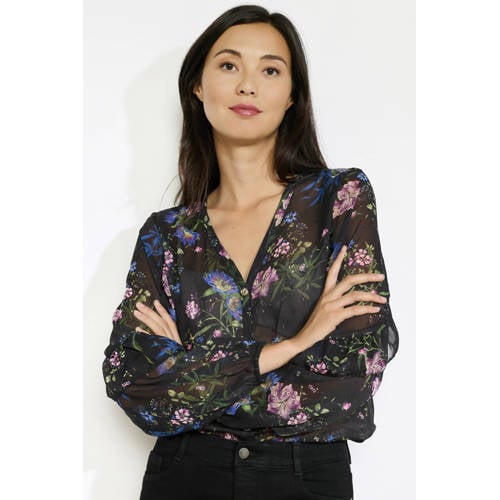 LOLALIZA blouse zwart met lurex afbeelding