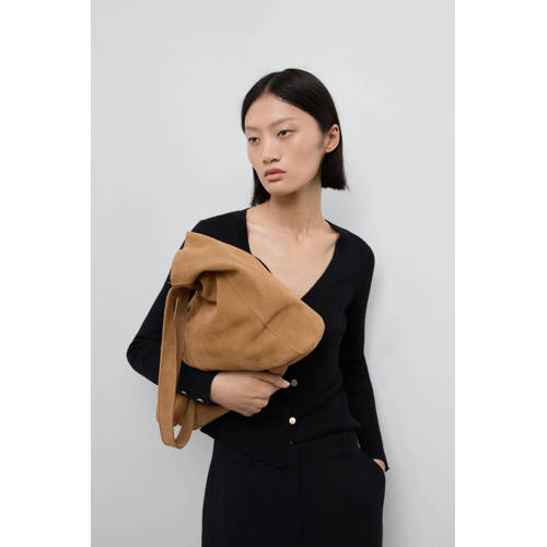 Mango gebreid vest zwart afbeelding