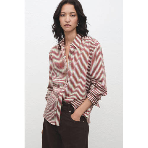 Mango blouse roodbruin afbeelding