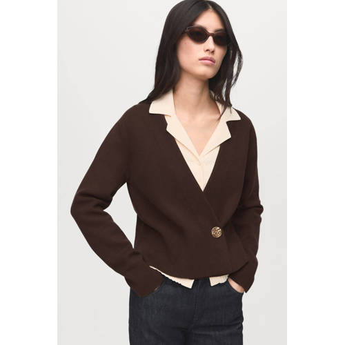 Mango cardigan donkerbruin afbeelding