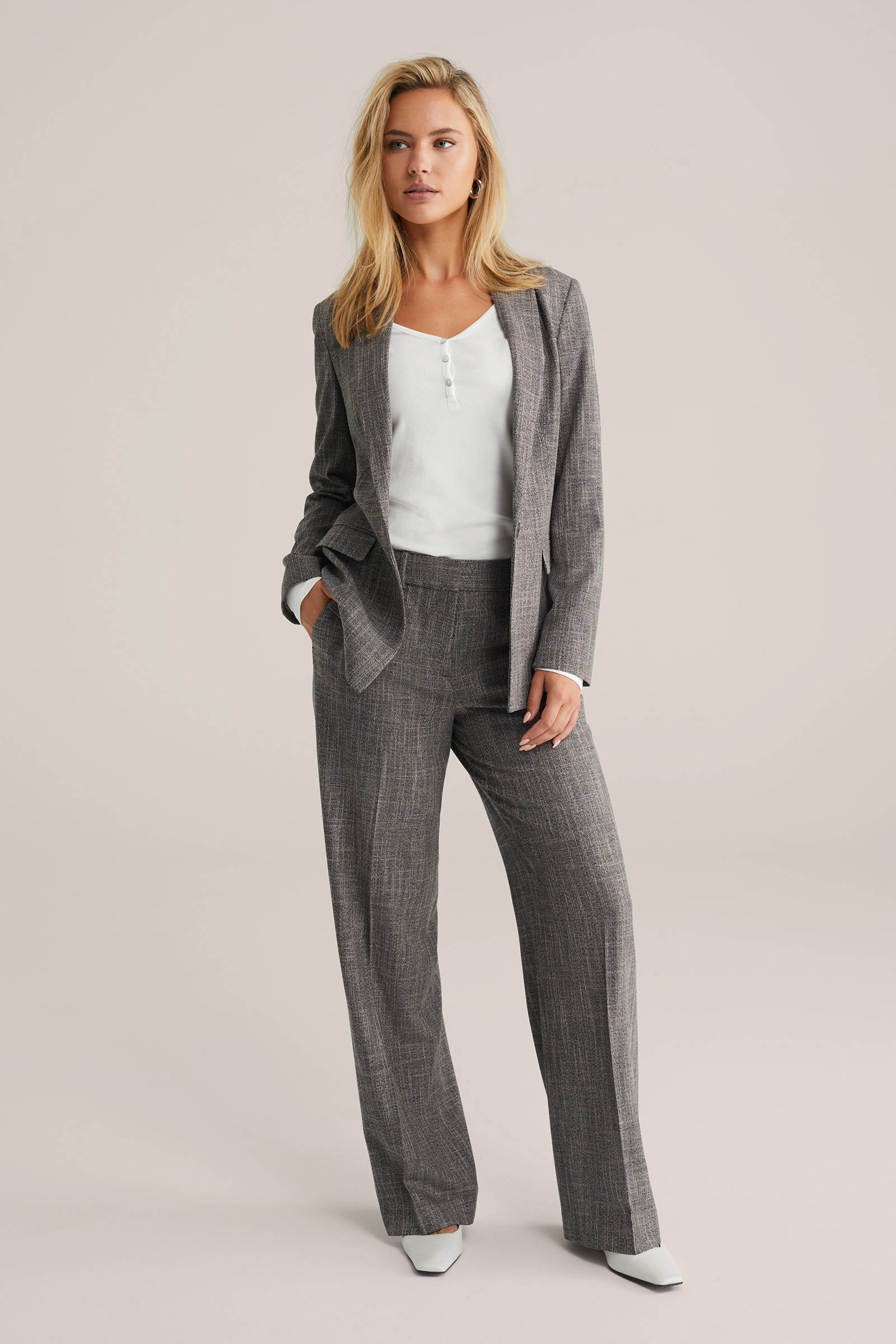 WE Fashion regular blazer grijs melange | wehkamp WE Fashion regular blazer grijs melange | wehkamp